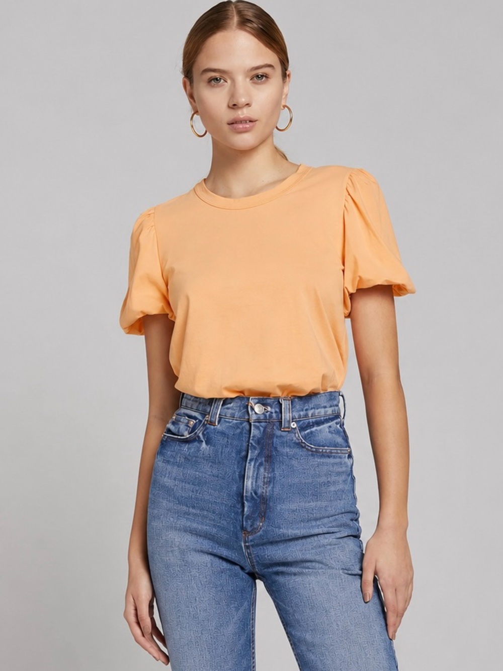 A.L.C • Peach Poole puff t-shirt